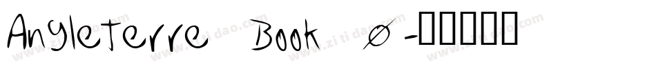Angleterre Book_0字体转换